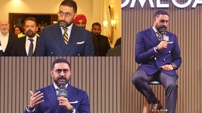 Abhishek Bachchan from an event in Delhi. Abhishek Bachchan from an event in Delhi.