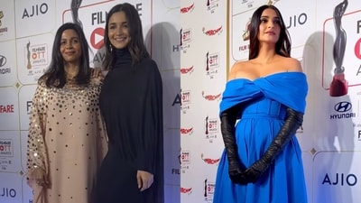 Alia Bhatt, Shaheen Bhatt and Sonam Kapoor at event. (Viral Bhayani and Varinder Chawla) Alia Bhatt, Shaheen Bhatt and Sonam Kapoor at event. (Viral Bhayani and Varinder Chawla)