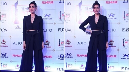 Karishma Tanna poses on the red carpet at the Filmfare OTT Awards. (HT Photo/Varinder Chawla) Karishma Tanna poses on the red carpet at the Filmfare OTT Awards. (HT Photo/Varinder Chawla)