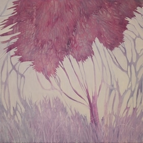Artist Prisca Baccaille's works in acrylic on canvas are displayed as part of this solo exhibition. Artist Prisca Baccaille's works in acrylic on canvas are displayed as part of this solo exhibition.