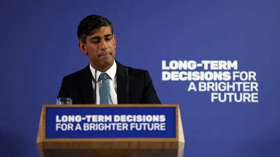 Britain's Prime Minister Rishi Sunak condemned antisemitism in the midst of the Israel-Hamas war. (AFP) (AFP)