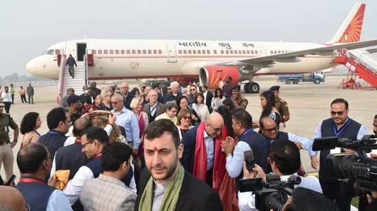 Ambassadors and diplomats from over 70 nations have gathered in the historic city of Varanasi(HT Photo/Rajesh Kumar)