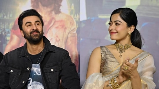 Ranbir Kapoor and Rashmika Mandanna in Hyderabad