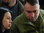 Ukraine's Military Intelligence chief Kyrylo Budanov and his wife Marianna are seen.