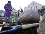 Decades-old mosaic of yard rocks and decorative art by women could face removal Decades-old mosaic of yard rocks and decorative art by women could face removal