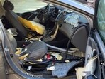 Bear left the car in this condition after stealing a packet of peanut M&M’s. Bear left the car in this condition after stealing a packet of peanut M&M’s.