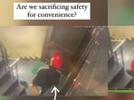 CCTV footage shows Blinkit delivery partner stealing shoes. CCTV footage shows Blinkit delivery partner stealing shoes.