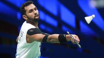 India's H.S. Prannoy hits a return to Japan's Kodai Naraoka (AFP) India's H.S. Prannoy hits a return to Japan's Kodai Naraoka (AFP)