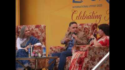Bestselling author Amish (centre) and his sister and author Bhavna Roy (left) interacting with festival director and chairperson of Chandigarh Literary Society Dr Sumita Misra (IAS) during a session at Literati 2023 at Lake Club in Chandigarh (Photos: Keshav Singh/HT) Bestselling author Amish (centre) and his sister and author Bhavna Roy (left) interacting with festival director and chairperson of Chandigarh Literary Society Dr Sumita Misra (IAS) during a session at Literati 2023 at Lake Club in Chandigarh (Photos: Keshav Singh/HT)