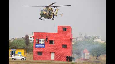 India Sri Lanka joint military exercise (Mitrashkti -2023) culminated on Tuesday at Southern Command foreign training node at Aundh. (HT PHOTO)