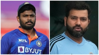 Samson has recalled his lesser-known conversation with India skipper Rohit (Getty Images-AP) Samson has recalled his lesser-known conversation with India skipper Rohit (Getty Images-AP)