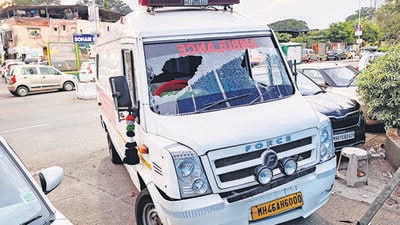 Navi Mumbai, India - Nov. 28, 2023:Three arrested for murdering an ambulance driver in Nerul in Navi Mumbai, India, on Tuesday, November 28, 2023. (Photo by Bachchan Kumar/ HT PHOTO) (HT PHOTO)