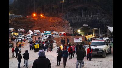 Nearly 40 ambulances were kept ready at the tunnel site. Nearly 40 ambulances were kept ready at the tunnel site.