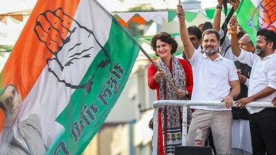 Congress leader Rahul Gandhi with party's general secretary Priyanka Gandhi and other leaders (PTI) Congress leader Rahul Gandhi with party's general secretary Priyanka Gandhi and other leaders (PTI)