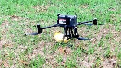 The recovered drone is a Quadcopter (Model - DJI Matrice 300 RTK, made in China), said the BSF, which is mandated to guard the 3,323 km India-Pakistan border. (HT Photo)