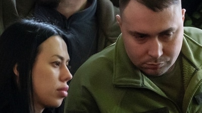 Ukraine's Military Intelligence chief Kyrylo Budanov and his wife Marianna are seen. (Reuters)