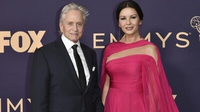 Michael Douglas, left, and Catherine Zeta-Jones arrive at the 71st Primetime Emmy Awards. (Richard Shotwell/Invision/AP) Michael Douglas, left, and Catherine Zeta-Jones arrive at the 71st Primetime Emmy Awards. (Richard Shotwell/Invision/AP)