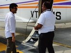 Ram Charan flies back from Mysuru to Hyderabad Ram Charan flies back from Mysuru to Hyderabad
