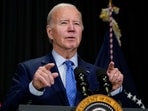 Israel-Hamas War: US president Joe Biden is seen. Israel-Hamas War: US president Joe Biden is seen.