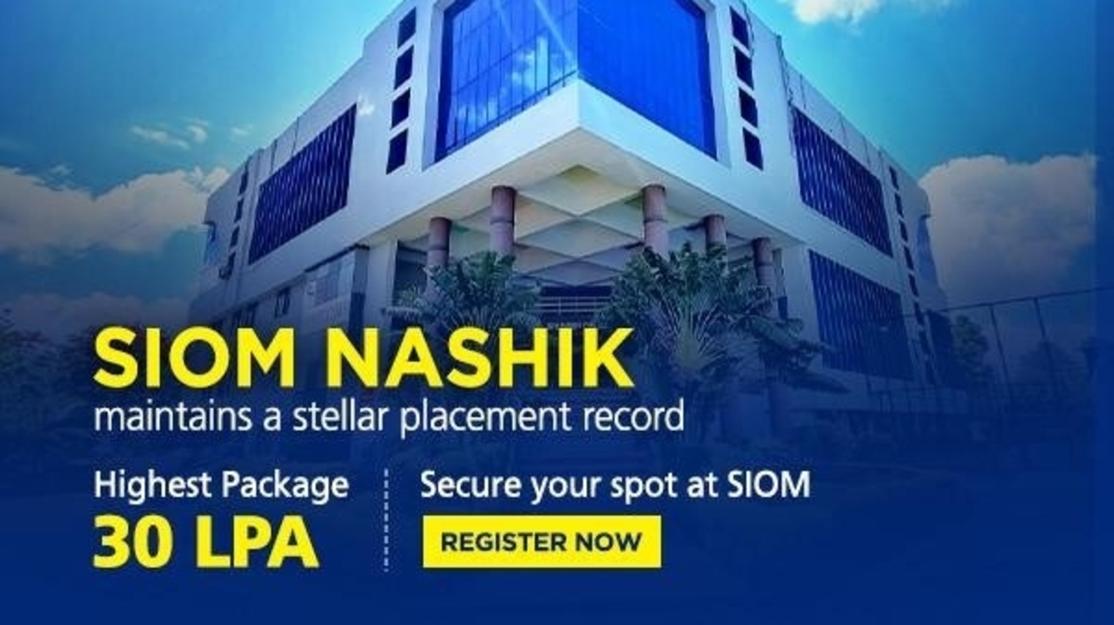 SIOM Nashik maintains a stellar placement record; the highest package at 30 LPA - Vimarsana News