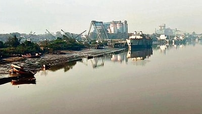 ABG Shipyard is accused of cheating a consortium of 28 banks led by ICICI Bank of ₹22,842 crore. (ANI file) ABG Shipyard is accused of cheating a consortium of 28 banks led by ICICI Bank of ₹22,842 crore. (ANI file)