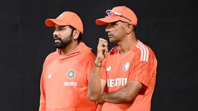 India's head coach Rahul Dravid and captain Rohit Sharma during a practice session at Narendra Modi Stadium in Ahmedabad on Saturday (HT_PRINT) India's head coach Rahul Dravid and captain Rohit Sharma during a practice session at Narendra Modi Stadium in Ahmedabad on Saturday (HT_PRINT)