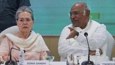 Former Congress president Sonia Gandhi and current party chief Mallikarjun Kharge (File Photo) Former Congress president Sonia Gandhi and current party chief Mallikarjun Kharge (File Photo)