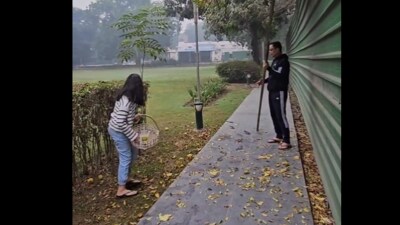 Kiren Rijiju picking fresh lemons with his daughter. (X/@Kiren Rijiju ) Kiren Rijiju picking fresh lemons with his daughter. (X/@Kiren Rijiju )