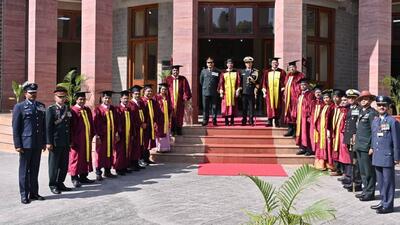 NDA cadets during the convocation ceremony in Pune. (HT PHOTO) NDA cadets during the convocation ceremony in Pune. (HT PHOTO)