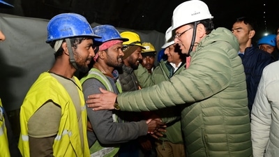 Uttarakhand minister Prem Chand Aggarwal on Wednesday said that all 41 workers who were rescued after 17 days, are happy and doing well now. (PTI) Uttarakhand minister Prem Chand Aggarwal on Wednesday said that all 41 workers who were rescued after 17 days, are happy and doing well now. (PTI)