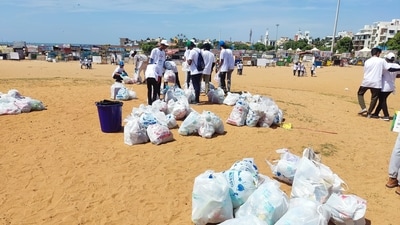 Trash collected at the Spogomi World Cup (Courtesy: The Author/Cirqt ) Trash collected at the Spogomi World Cup (Courtesy: The Author/Cirqt )