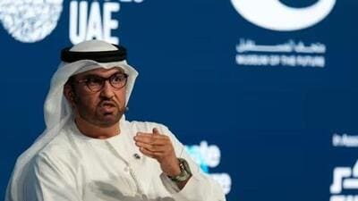 Sultan Al Jaber, COP28 President and UAE’s Special Envoy for Climate Change, in Dubai, United Arab Emirates. (AP) Sultan Al Jaber, COP28 President and UAE’s Special Envoy for Climate Change, in Dubai, United Arab Emirates. (AP)