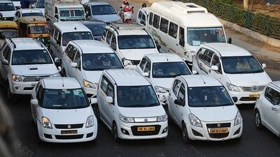 The policy covers all aggregators providing passenger transport in Delhi as well as those involved in delivery services and e-commerce vehicles. (HT Photo) The policy covers all aggregators providing passenger transport in Delhi as well as those involved in delivery services and e-commerce vehicles. (HT Photo)