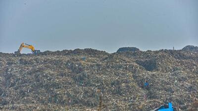 The officials of the UPPCB in their joint committee report said the site in Morta has legacy waste which will be cleared by May 2024. (Sakib Ali/HT Photo) The officials of the UPPCB in their joint committee report said the site in Morta has legacy waste which will be cleared by May 2024. (Sakib Ali/HT Photo)