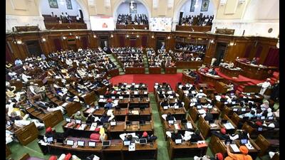 The second day of the winter session of UP Assembly in Lucknow on Wednesday. (Deepak Gupta/HT Photo) The second day of the winter session of UP Assembly in Lucknow on Wednesday. (Deepak Gupta/HT Photo)