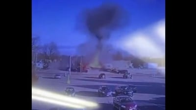 A horrifying video has captured the moment a business exploded in Hillsboro, Ohio on Tuesday (X)