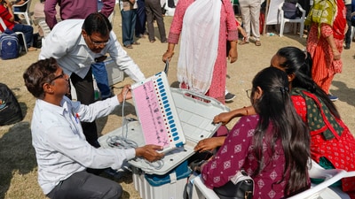 Assembly elections 2023 Exit Poll will be out after the completion of voting in Telangana. (PTI) Assembly elections 2023 Exit Poll will be out after the completion of voting in Telangana. (PTI)