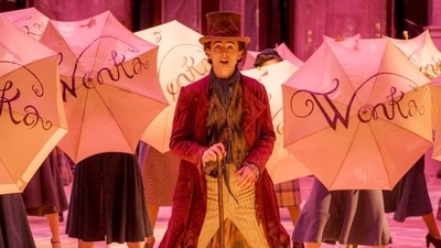 Timothée Chalamet in a still from Wonka. Timothée Chalamet in a still from Wonka.