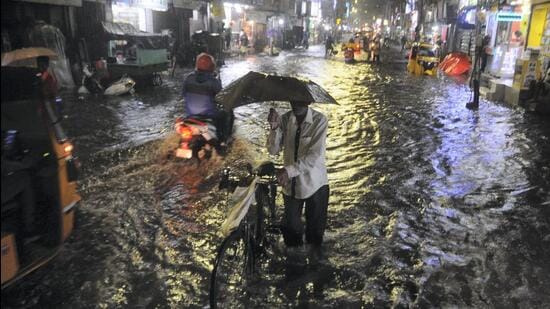 An orange alert was issued for 25 districts of Tamil Nadu till late night on Wednesday. (PTI)