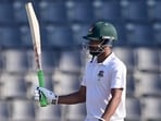 Bangladesh's Najmul Hossain Shanto celebrates