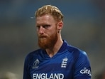 England's Ben Stokes reacts after the match against Pakistan at 2023 World Cup