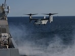 US Air Force Osprey based in Japan crashed into the sea during a training mission