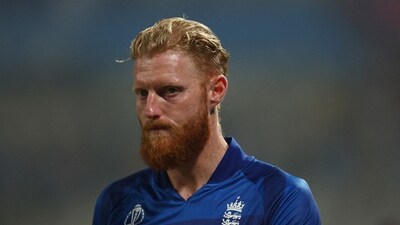 England's Ben Stokes reacts after the match against Pakistan at 2023 World Cup (REUTERS)