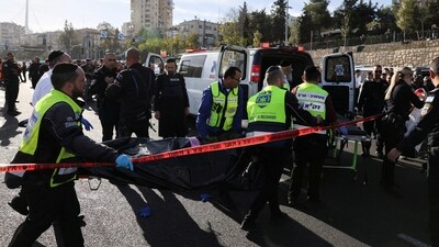 "Two terrorists arrived at the scene in a vehicle armed with firearms, these terrorists opened fire towards civilians at the bus station and were subsequently neutralized by security forces and a nearby civilian," Israeli police said.&nbsp; (REUTERS)