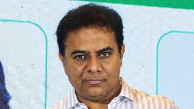 Telangana minister KT Rama Rao found fault with the Election Commission for allowing exit polls to be aired at 5.30 PM even while some of the voters were still in queue to vote (HT_PRINT)