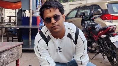 Harsh Mayar during shoot of film Crash Boom Bang in Lucknow (Instagram) Harsh Mayar during shoot of film Crash Boom Bang in Lucknow (Instagram)