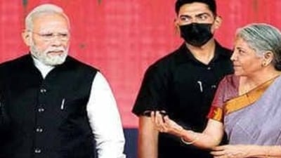 A file photo of Prime Minister Narendra Modi with Union finance minister Nirmala Sitharaman. A file photo of Prime Minister Narendra Modi with Union finance minister Nirmala Sitharaman.