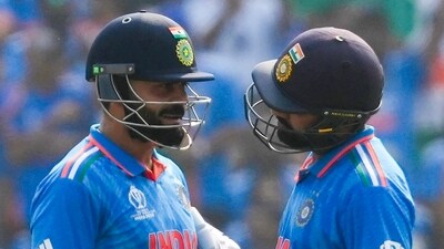 Indian batters Virat Kohli and Rohit Sharma during the ICC Men's Cricket World Cup 2023 final between India and Australia (PTI)