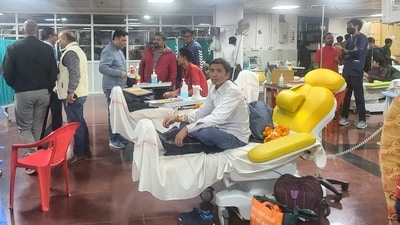 Rescued workers from the collapsed Silkyara Tunnel being treated at the AIIMS, in Rishikesh, on November 29. (PTI) Rescued workers from the collapsed Silkyara Tunnel being treated at the AIIMS, in Rishikesh, on November 29. (PTI)