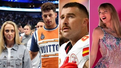 Taylor Swift and Travis Kelce were seen separately arriving at Brittany and her husband Patrick Mahomes' home on Tuesday morning, November 28 (Photo by Richard Rodriguez / GETTY IMAGES NORTH AMERICA / Getty Images via AFP, AP Photo/George Walker IV, File, David Berding / GETTY IMAGES NORTH AMERICA / Getty Images via AFP) Taylor Swift and Travis Kelce were seen separately arriving at Brittany and her husband Patrick Mahomes' home on Tuesday morning, November 28 (Photo by Richard Rodriguez / GETTY IMAGES NORTH AMERICA / Getty Images via AFP, AP Photo/George Walker IV, File, David Berding / GETTY IMAGES NORTH AMERICA / Getty Images via AFP)
